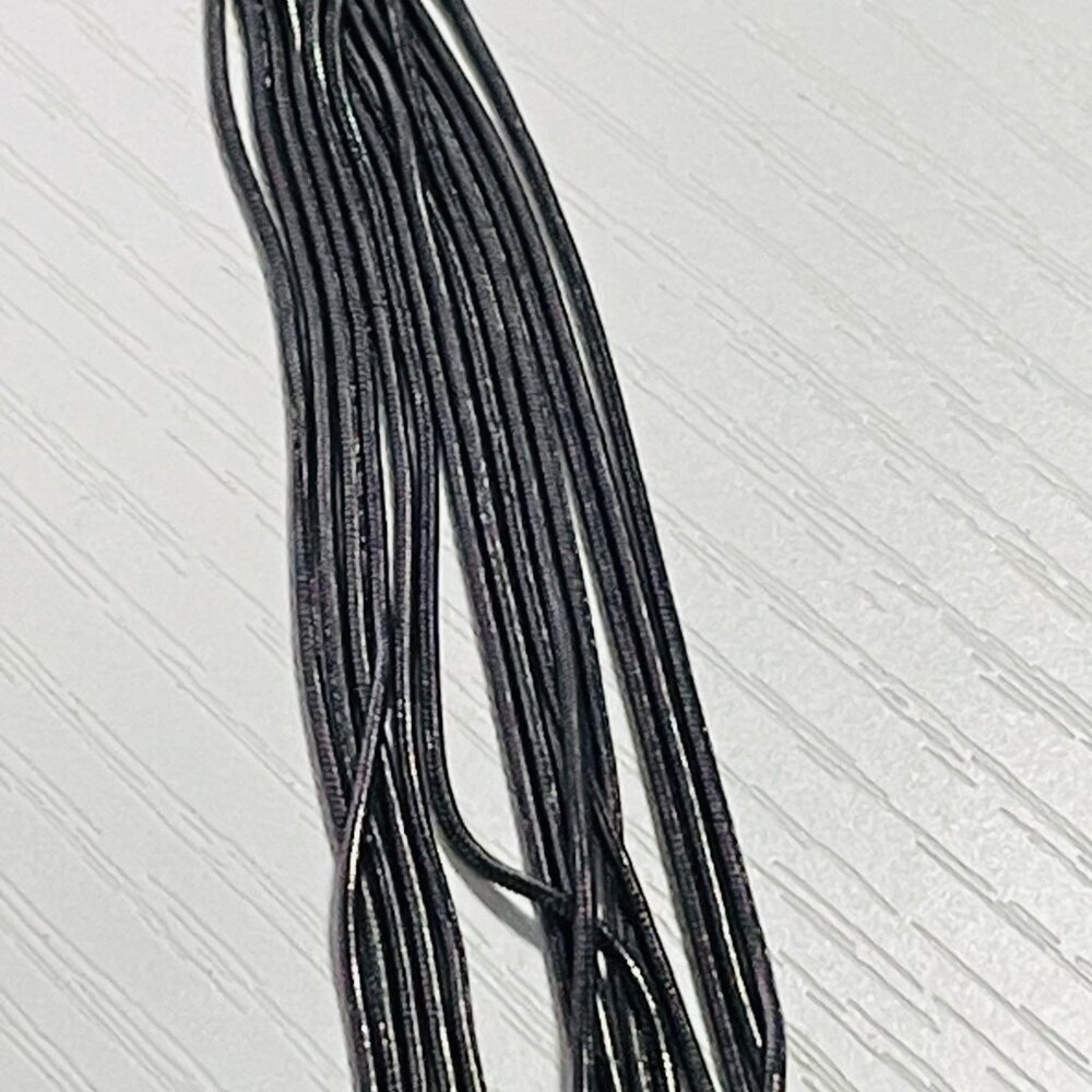 High Carbon Steel Piano Wire 14-Strand Necklace Gray Ribbon - Picture 3 of 10